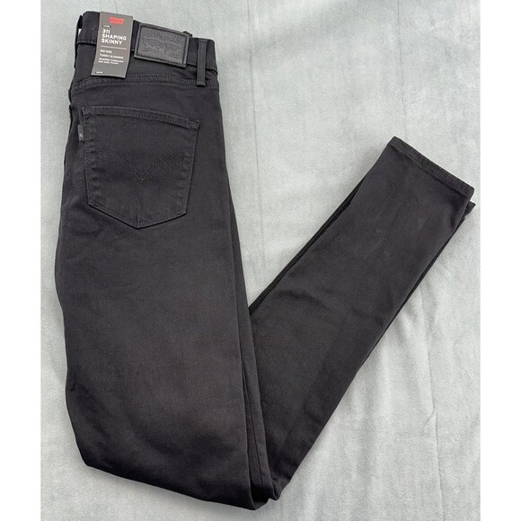 Levi's Jeans Womens 27x32 Black 311 Shaping Skinny Stretch Denim 19626-0008 - Picture 1 of 10